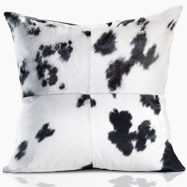 Domino Cowhide & Feather-Down Square Pillow