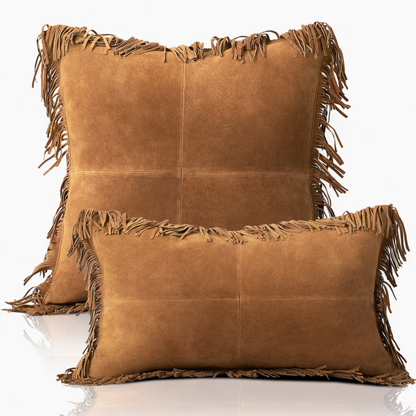 Coronado Suede Fringe Pillow