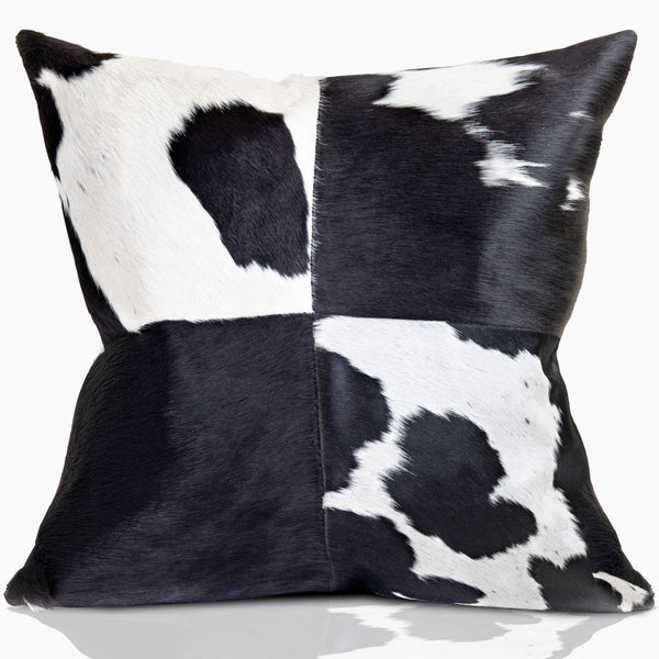 Domino Cowhide & Feather-Down Square Pillow