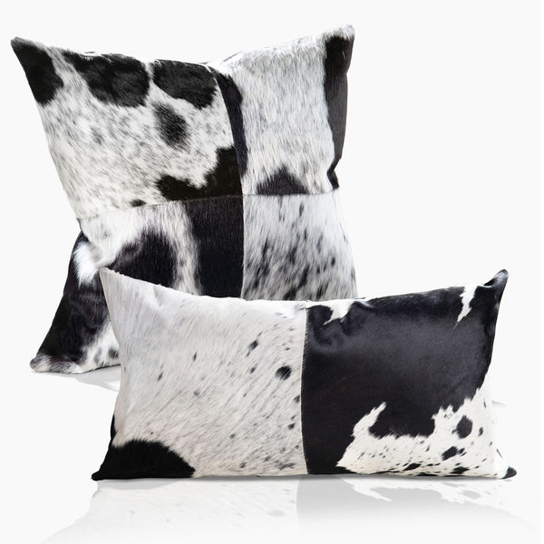 Domino Cowhide & Feather-Down Square Pillow