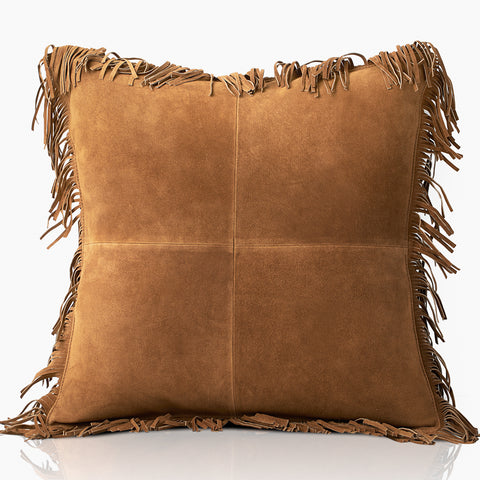 Coronado Suede Fringe Pillow